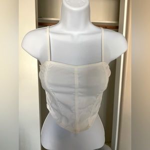 NWT PrettyLittleThing corset white top sz 4